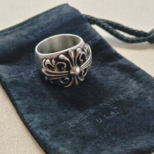 Chrome Hearts Keeper Ring 925 Sterling silver size US 8.5 New 20.55gr